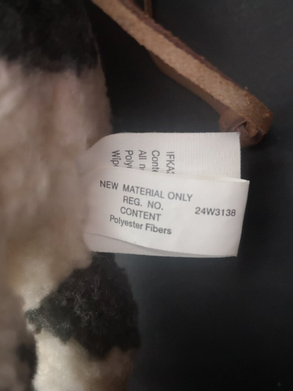 Hallmark "American Landscape" Plush Black & White Holstein Cow on Wood Base - Picture 7 of 9
